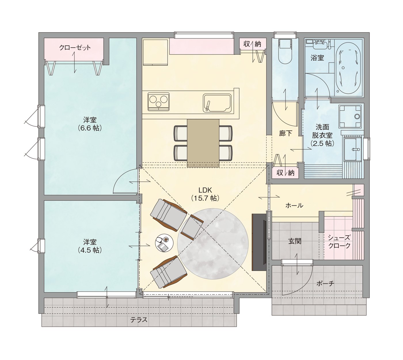 e‑3 House 間取り図